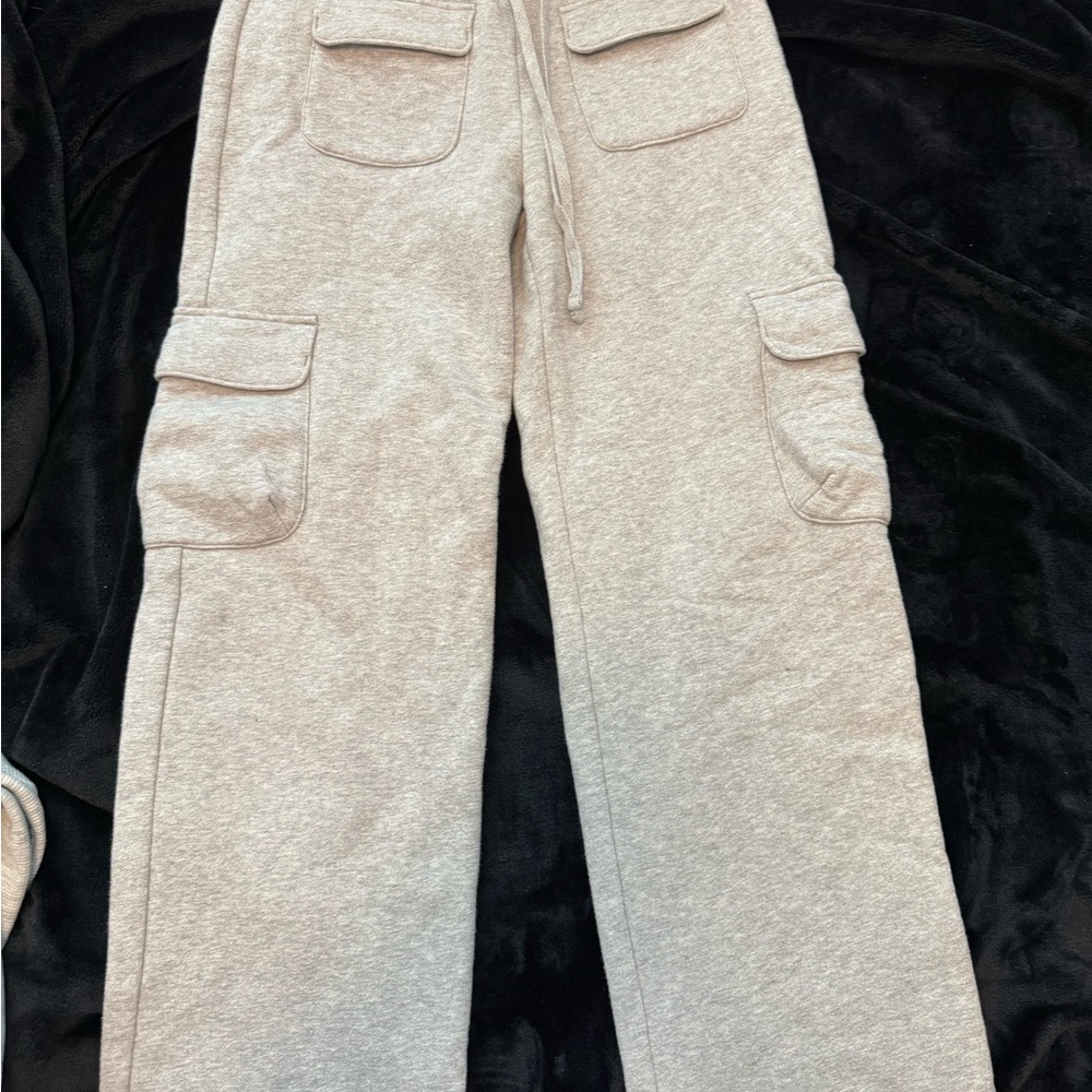 Gray Cargo Style SweatPants
